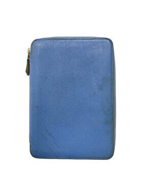 Hermes Notebook Agenda Zip Silk'in Blue Zip Around